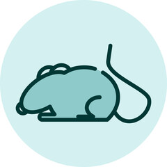 Wild mouse, illustration, vector on a white background.