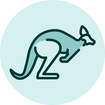 Wild cangaroo, illustration, vector on a white background.