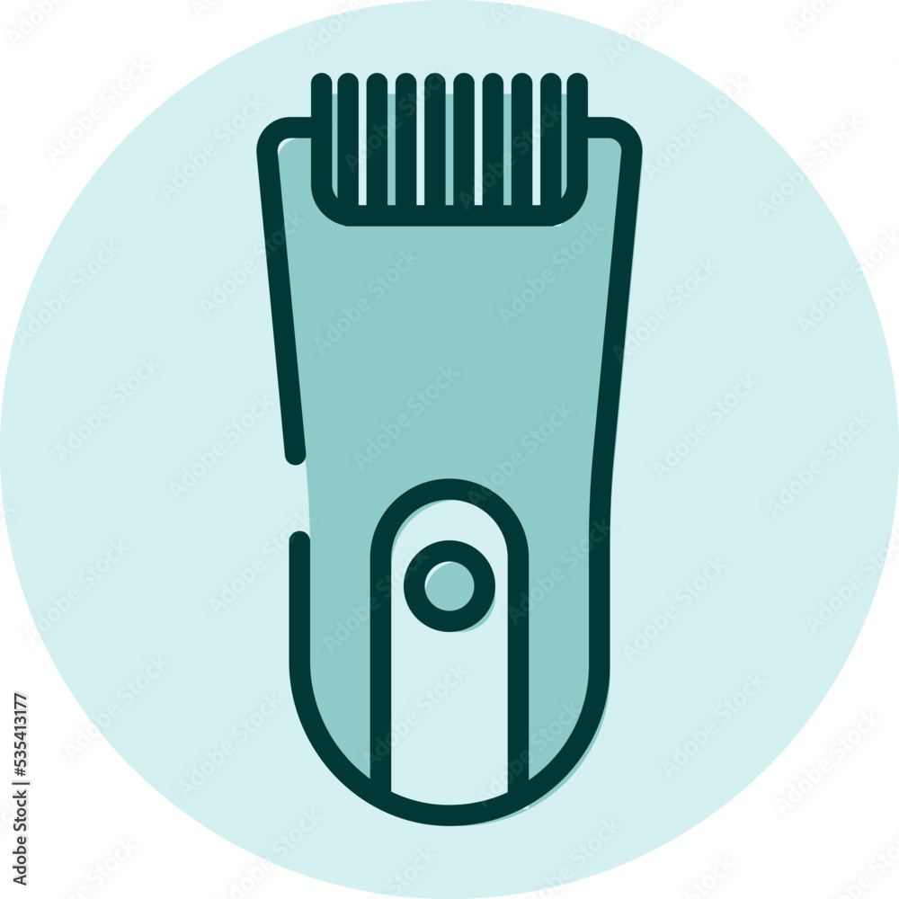 Wall mural Beauty hair razor, illustration, vector on a white background.