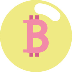 Banking bitcoin, illustration, vector on a white background.