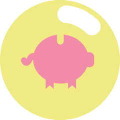 Banking pig, illustration, vector on a white background.