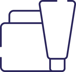 Beauty products, illustration, vector on a white background.