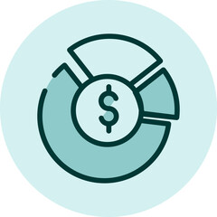 Business chart, illustration, vector on a white background.