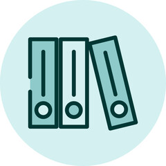 Business files, illustration, vector on a white background.