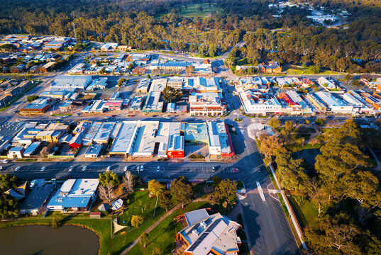 Deniliquin Aerial View CBD Riverina NSW New South Wales Australia