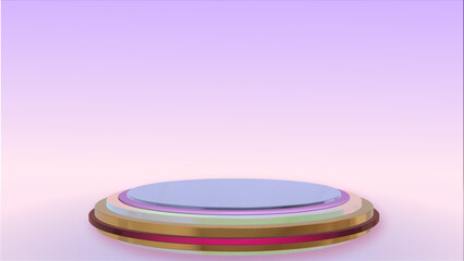 Abstract 3d podium products stand products display background. Minimal Style. Suitable for stand to show cosmetic products. 3D illustration