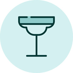 Mojito coctail, illustration, vector on a white background.