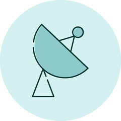 Financial satellite, illustration, vector on a white background.