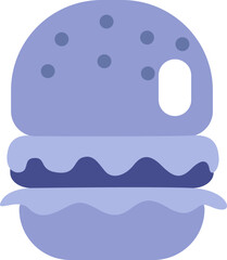 Blue burger, illustration, vector on a white background.