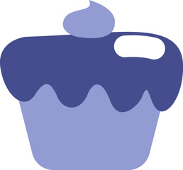 Blue cake, illustration, vector on a white background.