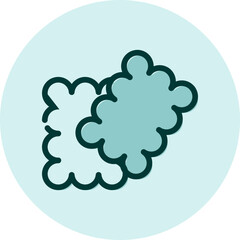 Sweet cookies, illustration, vector on a white background.