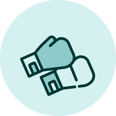 Boxing games, illustration, vector on a white background.