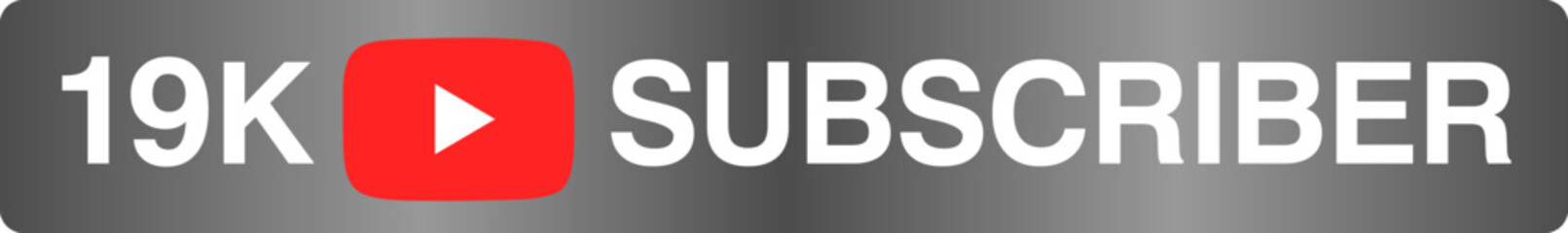 19k subscriber celebration red silver banner art vector illustration