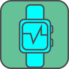 Smart watch, illustration, vector on a white background.