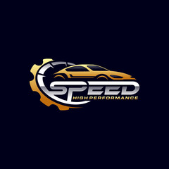 Fast and speed logo template vector image