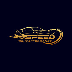 Fast and speed logo template vector image