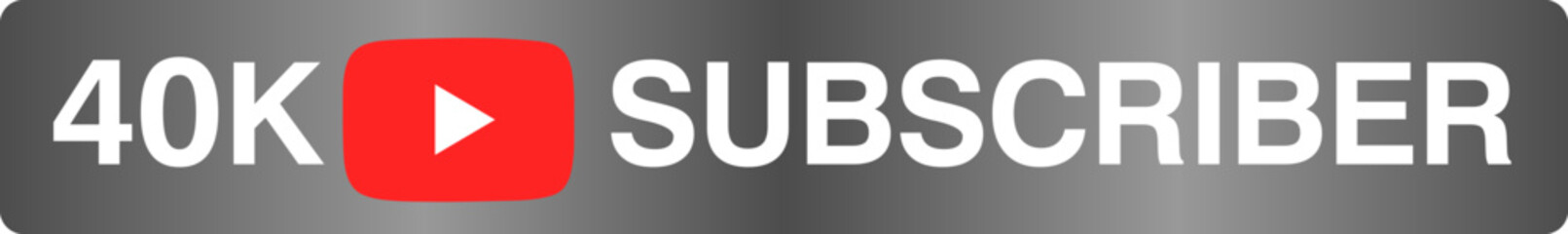 40k subscriber celebration red silver banner art vector illustration