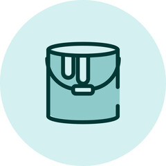 Paint bucket, illustration, vector on a white background.