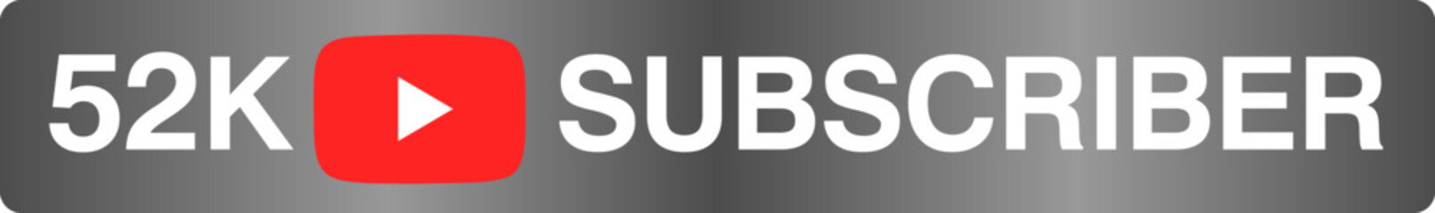 52k subscriber celebration red silver banner art vector illustration