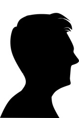 black and white man illustration