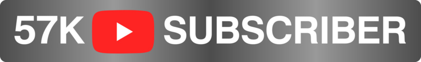 57k subscriber celebration red silver banner art vector illustration