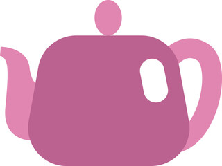 Pink kitchen teapot, illustration, vector on a white background.