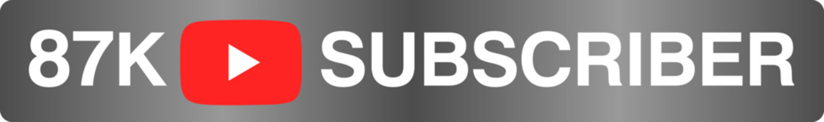 87k subscriber celebration red silver banner art vector illustration