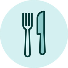 Restaurant meal, illustration, vector on a white background.