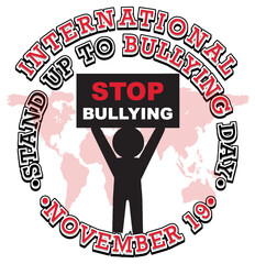 International stand up to bullying day poster design