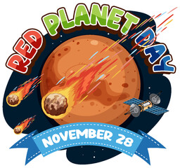 Red Planet Day Banner Design