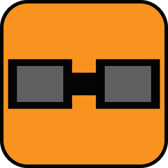 Movie glasses, illustration, vector on a white background.