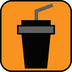 Obraz premium Cinema drink, illustration, vector on a white background.