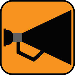 Obraz premium Movie speaker, illustration, vector on a white background.