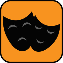 Movie masks, illustration, vector on a white background.