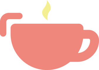 Office mug, illustration, vector on a white background.