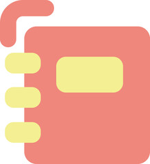 Office notebook, illustration, vector on a white background.