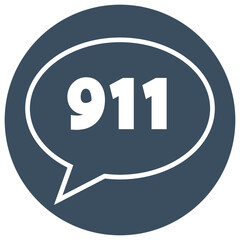 Police call, illustration, vector on a white background.