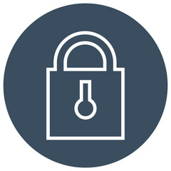 Police lock, illustration, vector on a white background.