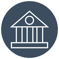 Police building, illustration, vector on a white background.