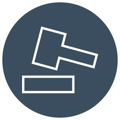 Police verdict, illustration, vector on a white background.