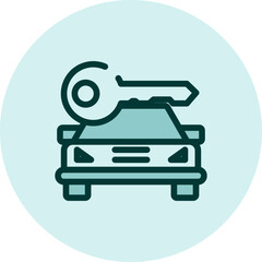 Car rent, illustration, vector on a white background.