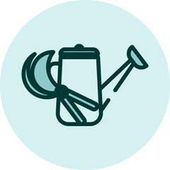 Gardening service, illustration, vector on a white background.