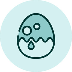 Sweet egg candy, illustration, vector on a white background.