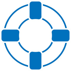 Travel rescue ring, illustration, vector on a white background.