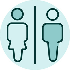 Warning sign rest room, illustration, vector on a white background.