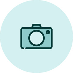 Camera icon, illustration, vector on a white background.