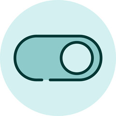 Button icon, illustration, vector on a white background.