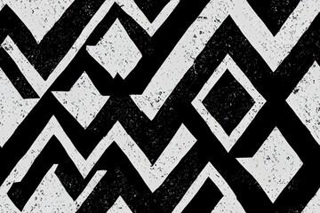 black white navajo aztec seamless pattern. Aztec abstract geometric print. Ethnic hipster backdrop. Ornament geometric aztec seamless pattern. Triangle geometric aztec seamless pattern.. High quality - obrazy, fototapety, plakaty