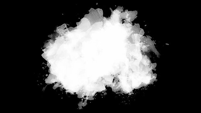 Animated appearance of an abstract spot on black