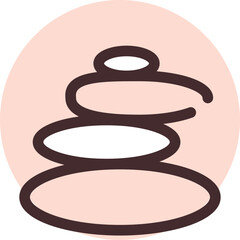 Beauty spa stones, illustration, vector on a white background.